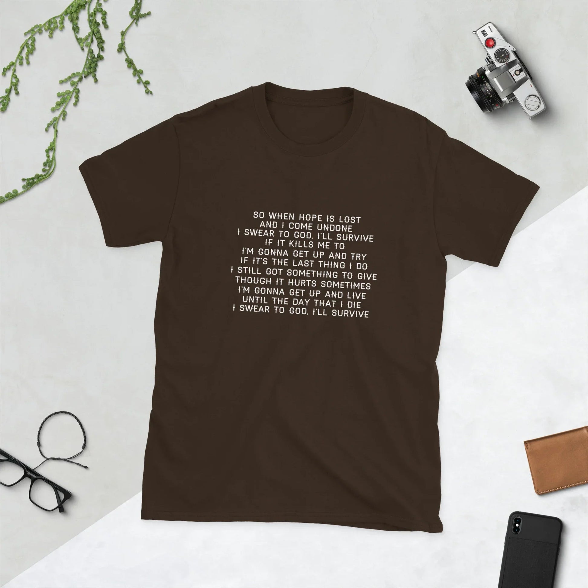 Lewis Capaldi Unisex T-Shirt | Survive Lyrics Cotton Tee T-shirt Alcyone213k