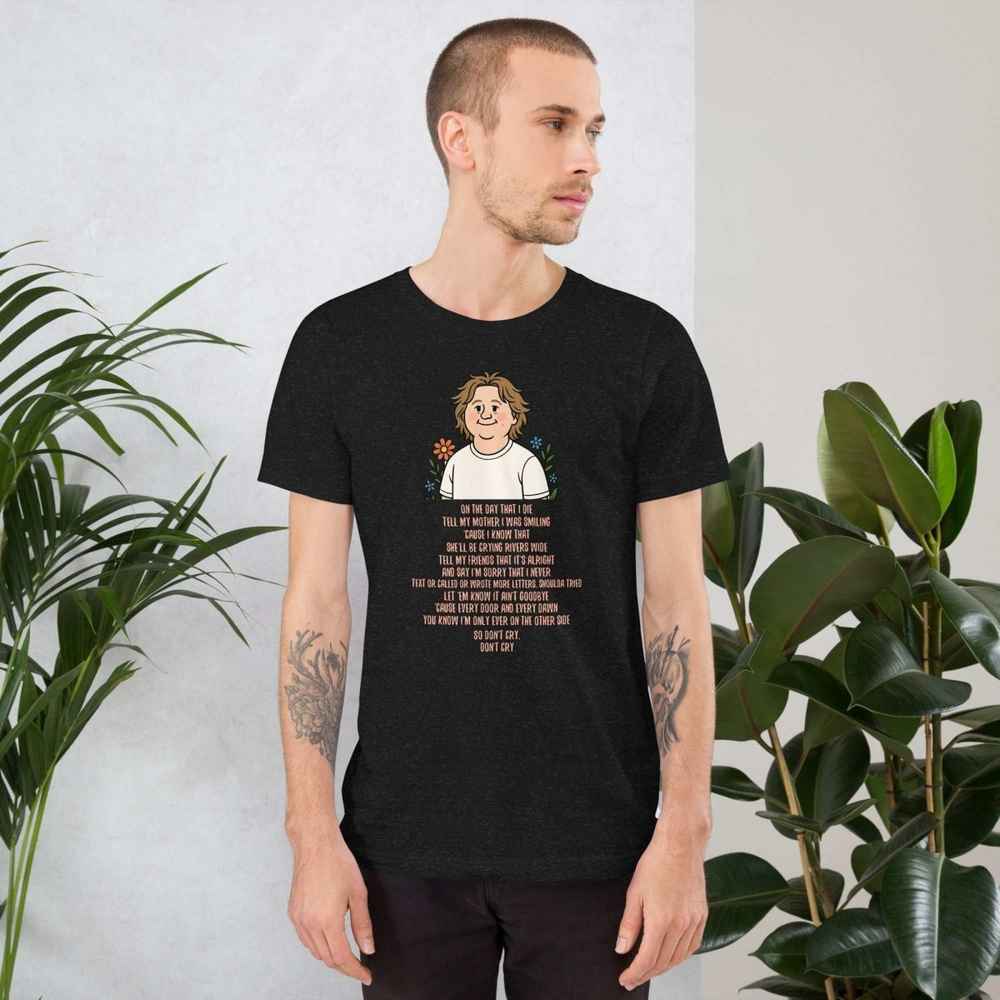Lewis Capaldi "On The Day That I Die" Lyrics T-Shirt | Unisex Cotton Tee Alcyone213k