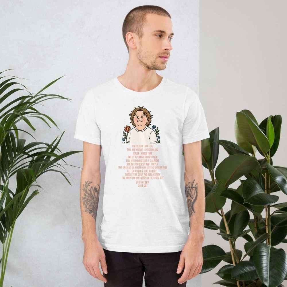 Lewis Capaldi "On The Day That I Die" Lyrics T-Shirt | Unisex Cotton Tee Alcyone213k