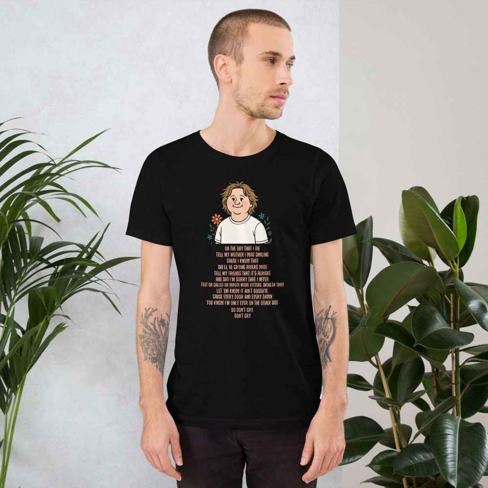 Lewis Capaldi "On The Day That I Die" Lyrics T-Shirt | Unisex Cotton Tee Alcyone213k