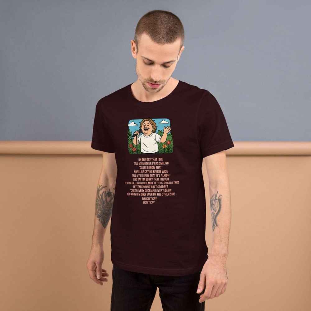 Lewis Capaldi "On The Day That I Die" Lyrics T-Shirt - Unisex Cotton Tee Alcyone213k