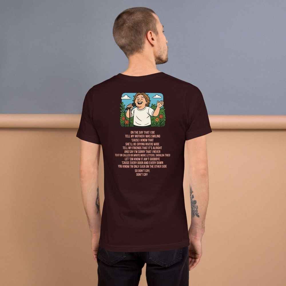 Lewis Capaldi "On The Day That I Die" Lyrics T-Shirt - Unisex Cotton Tee Alcyone213k