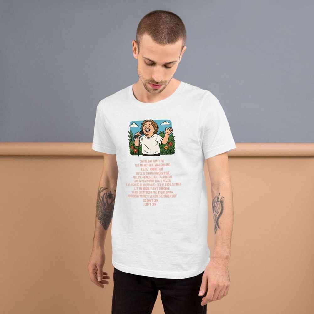 Lewis Capaldi "On The Day That I Die" Lyrics T-Shirt - Unisex Cotton Tee Alcyone213k