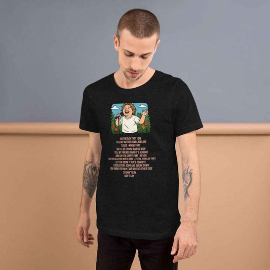 Lewis Capaldi "On The Day That I Die" Lyrics T-Shirt - Unisex Cotton Tee Alcyone213k