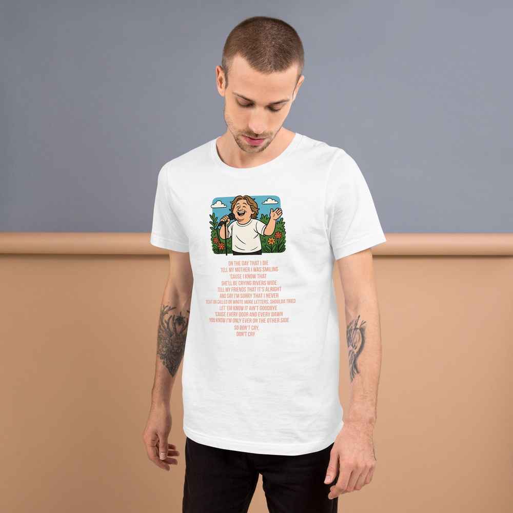 Lewis Capaldi "On The Day That I Die" Lyrics T-Shirt - Unisex Cotton Tee Alcyone213k