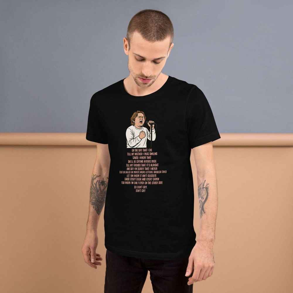 Lewis Capaldi "On The Day That I Die" Lyrics T-Shirt | Unisex Cotton Tee Alcyone213k
