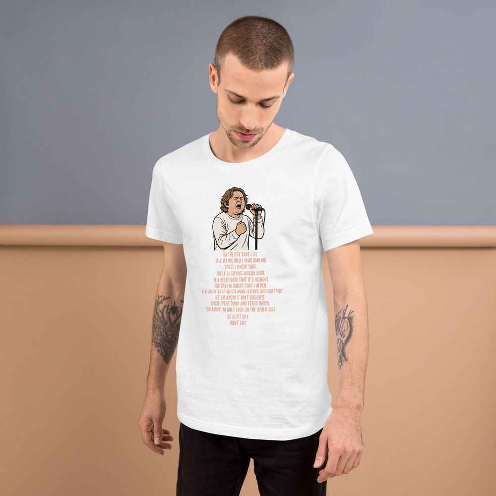 Lewis Capaldi "On The Day That I Die" Lyrics T-Shirt | Unisex Cotton Tee Alcyone213k