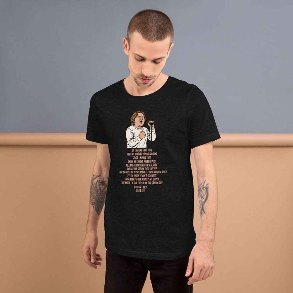 Lewis Capaldi "On The Day That I Die" Lyrics T-Shirt | Unisex Cotton Tee Alcyone213k