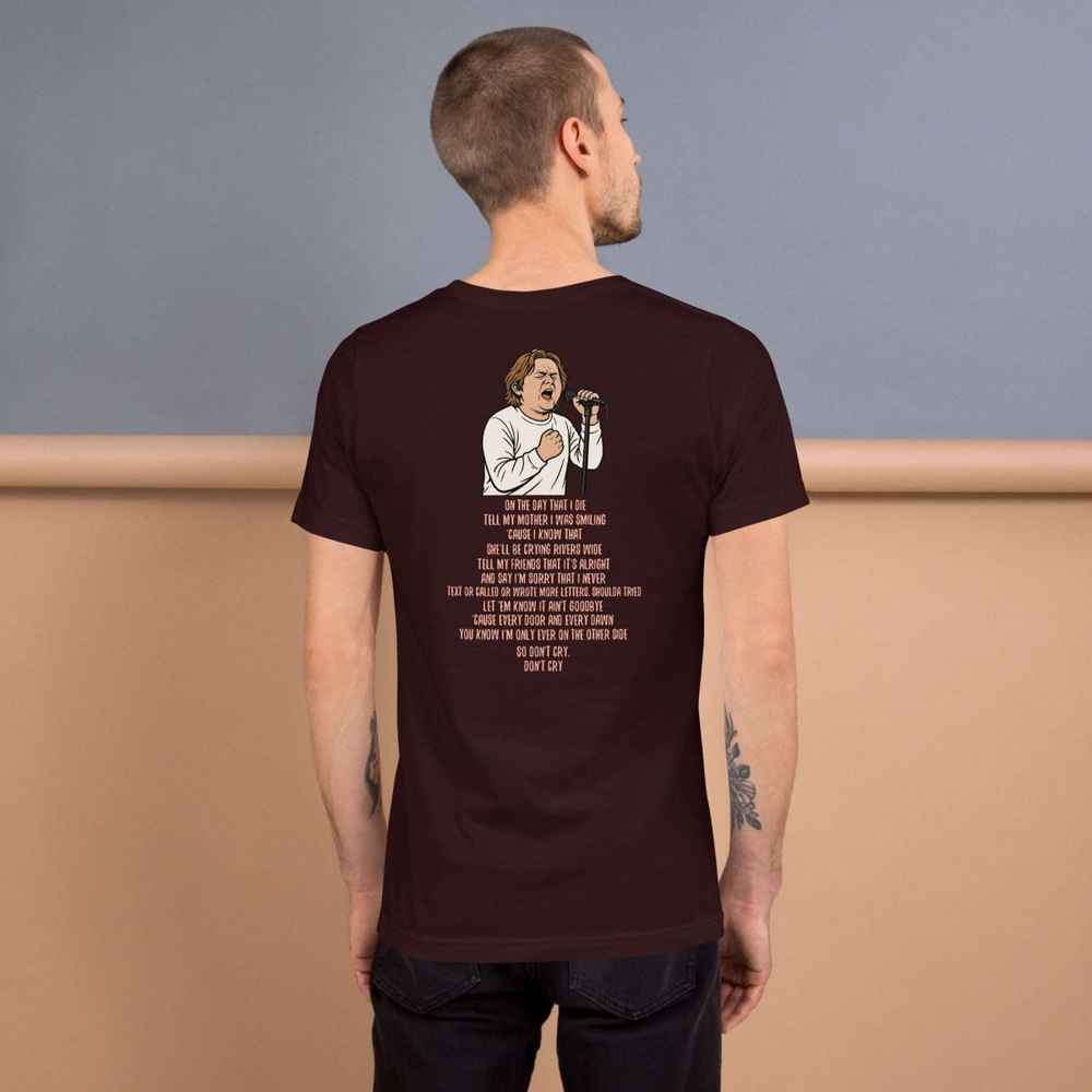 Lewis Capaldi "On The Day That I Die" Lyrics T-Shirt | Unisex Cotton Tee Alcyone213k