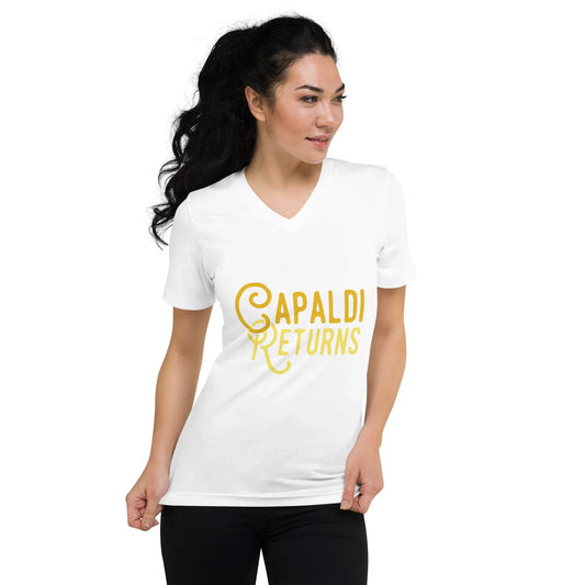 Lewis Capaldi V-Neck T-Shirt | Unisex Cotton Polyester Blend T-shirt Alcyone213k