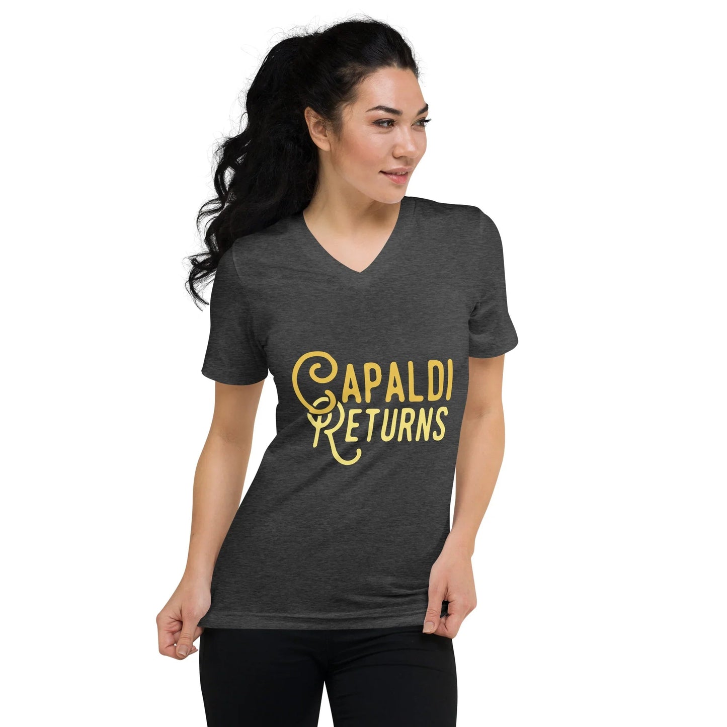 Lewis Capaldi V-Neck T-Shirt | Unisex Cotton Polyester Blend T-shirt Alcyone213k