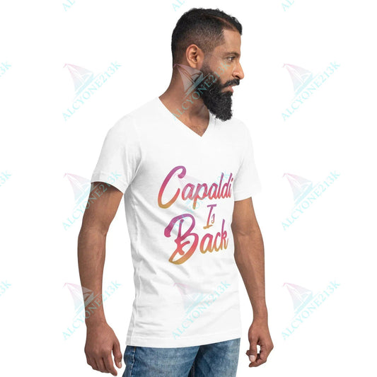 T-shirt Alcyone213k Lewis Capaldi V-Neck T-Shirt - 100% Cotton Unisex Tee