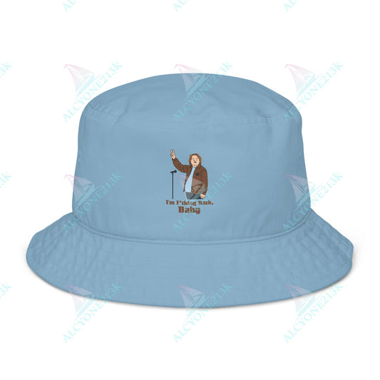 Alcyone213k Lewis Capaldi Organic bucket hat - I'm F*cking Back Slate Blue