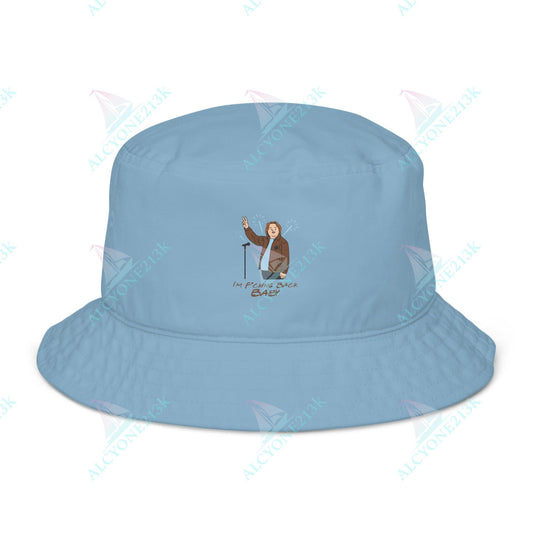 Alcyone213k Lewis Capaldi Organic bucket hat - I'm F*cking Back Slate Blue