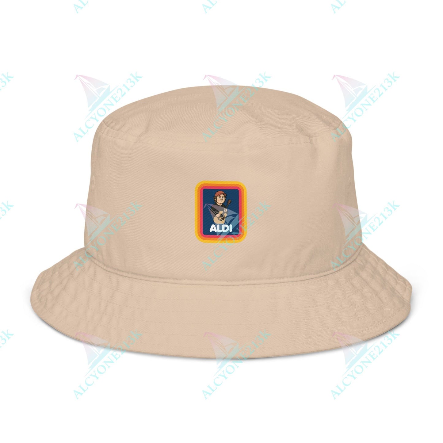 Alcyone213k Lewis Capaldi Organic bucket hat - Capaldi On Aldi Stone