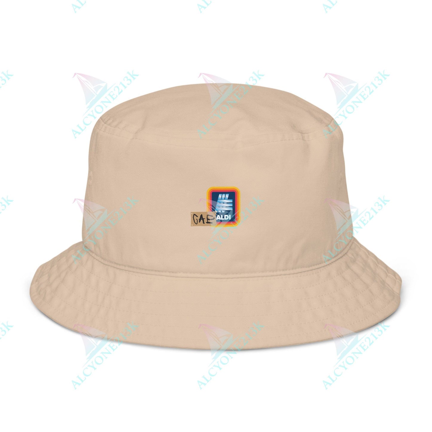 Alcyone213k Lewis Capaldi Organic bucket hat - Capaldi On Aldi Stone