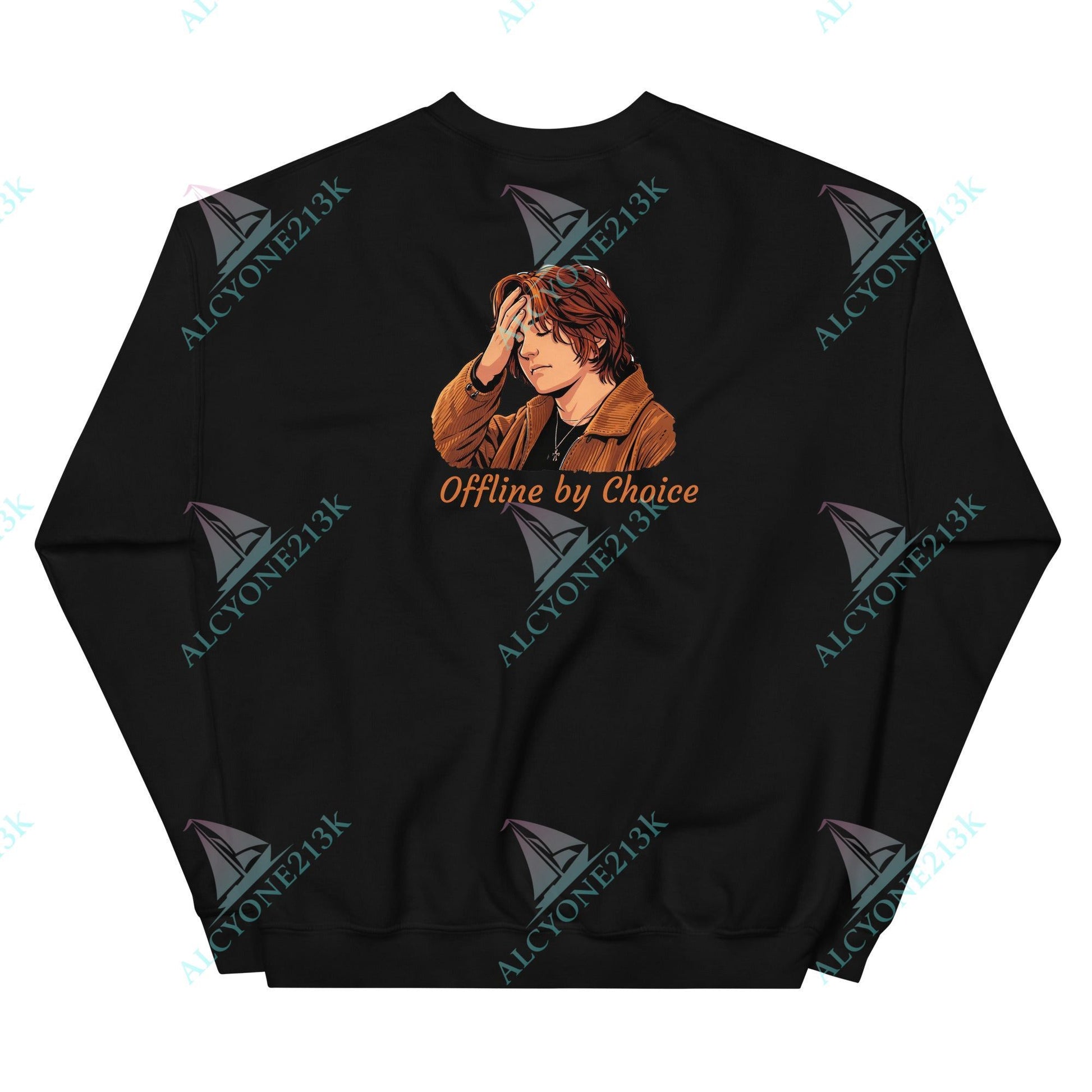 Alcyone213k Lewis Capaldi Unisex Sweatshirt - Offline By Choice - Funny Quotes