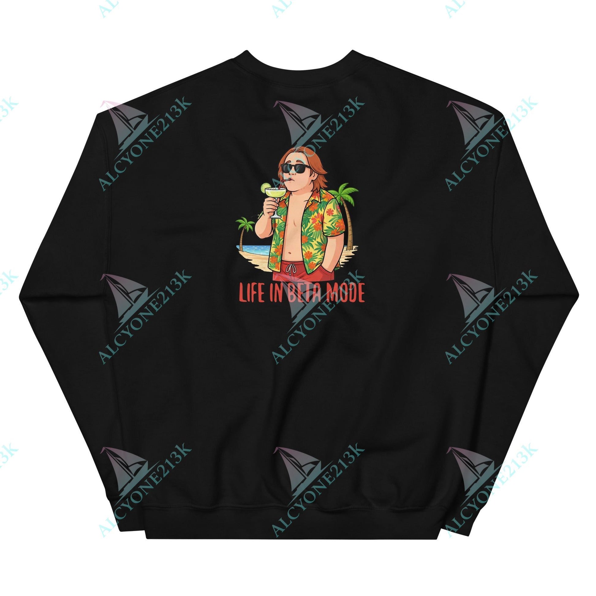 Alcyone213k Lewis Capaldi Unisex Sweatshirt - Life In Beta Mode - Funny Quotes