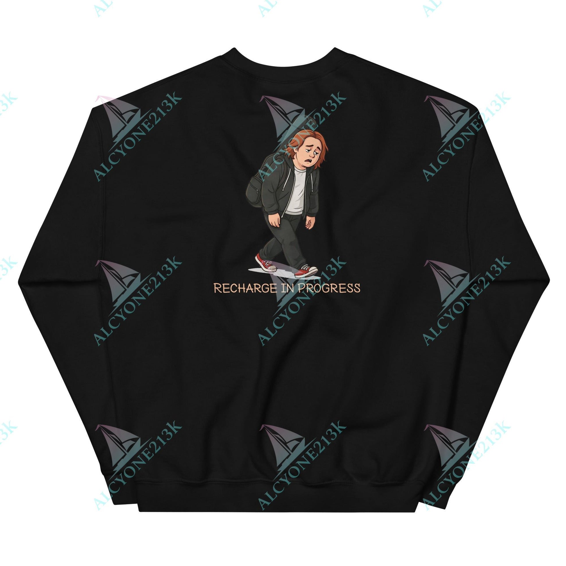 Alcyone213k Lewis Capaldi Unisex Sweatshirt - Recharge In Progress - Funny Quotes