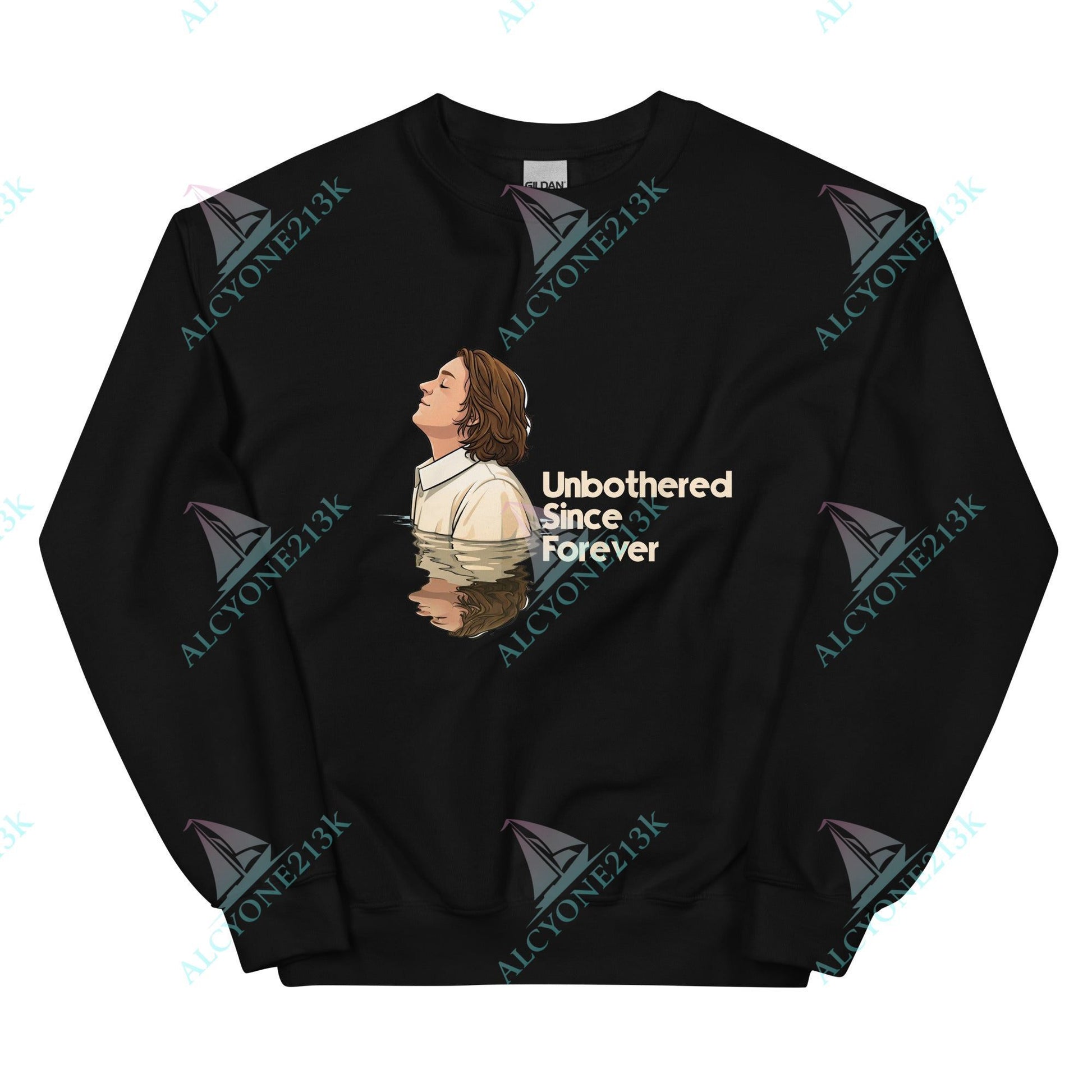 Alcyone213k Lewis Capaldi Unisex Sweatshirt - Unbothered Since Forever - Funny Quotes Black