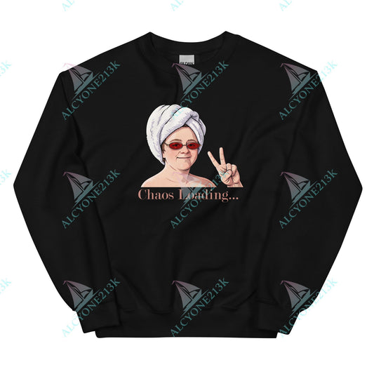 Alcyone213k Lewis Capaldi Unisex Sweatshirt - Chaos Loading - Funny Quotes Black