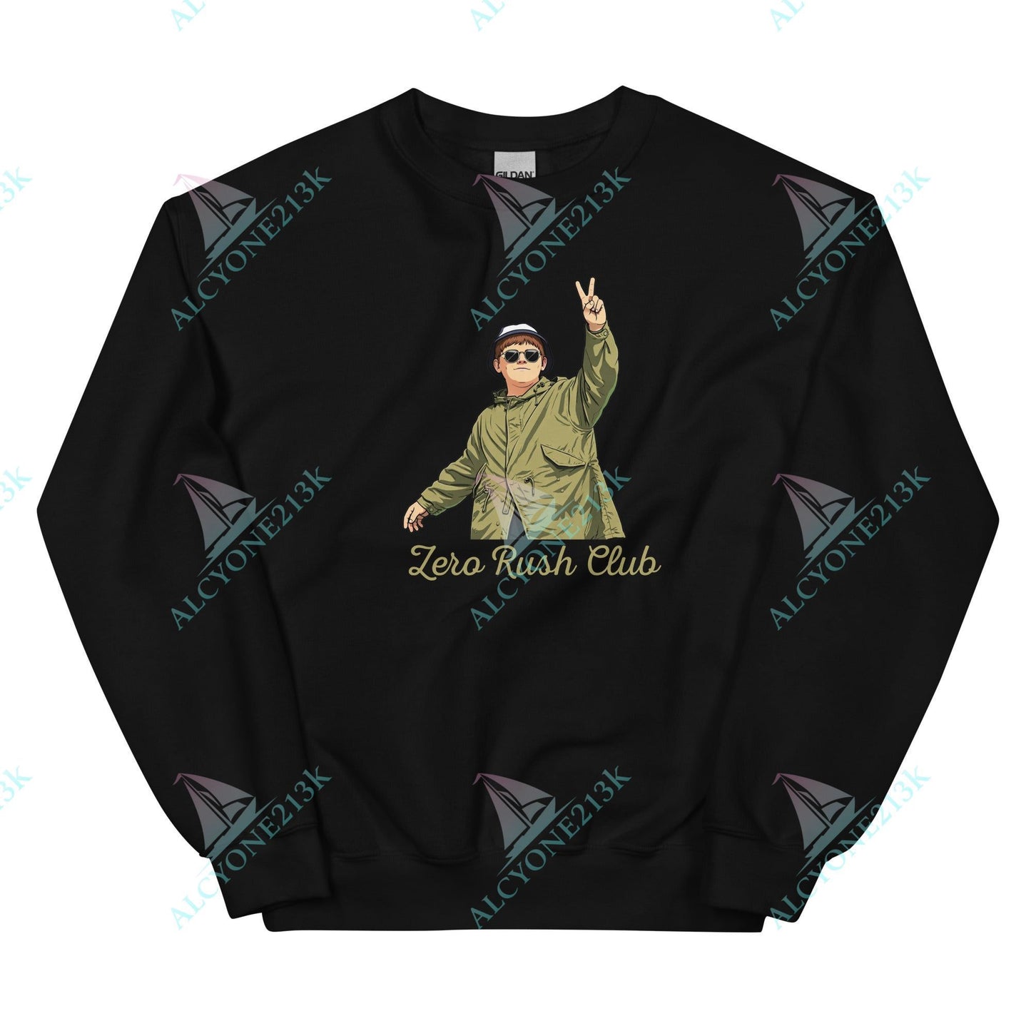 Alcyone213k Lewis Capaldi Unisex Sweatshirt - Rush Club - Funny Quotes Black