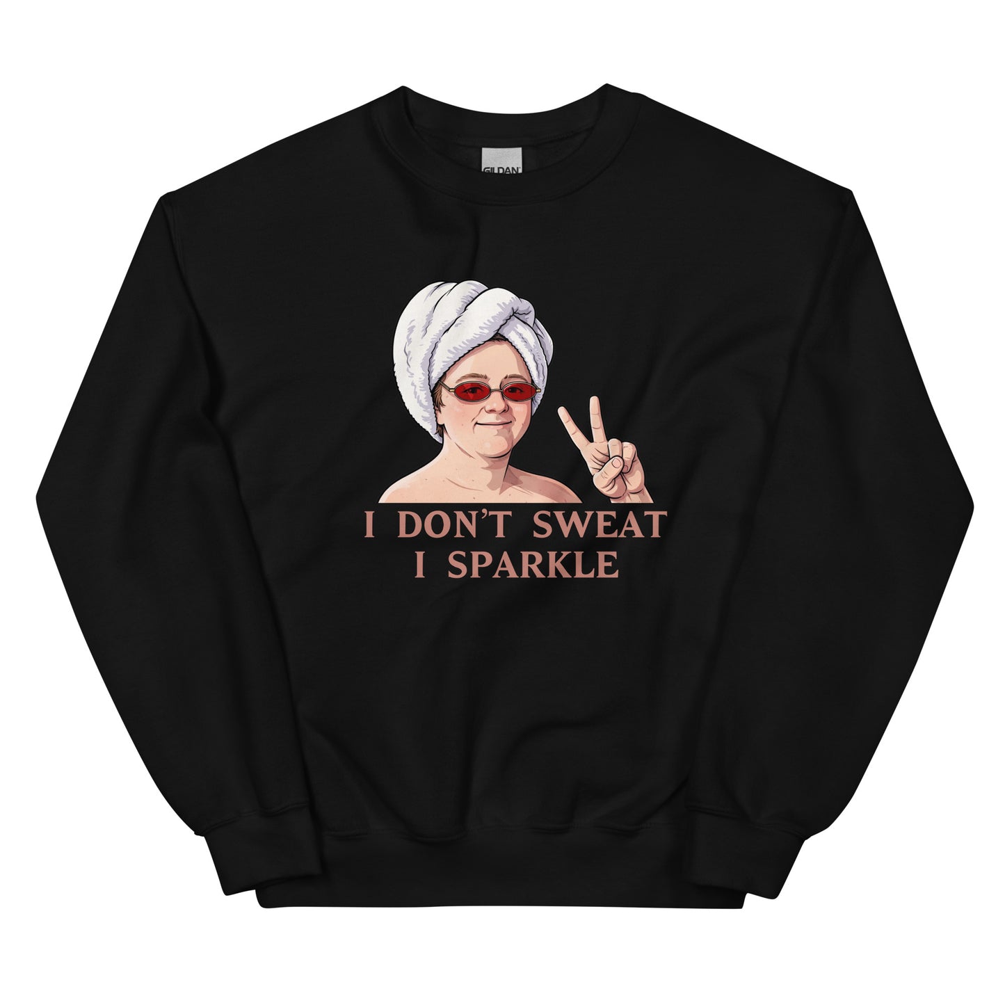 Alcyone213k Lewis Capaldi Unisex Sweatshirt - I Don't Sweat I Sparkle - Funny Quotes Black