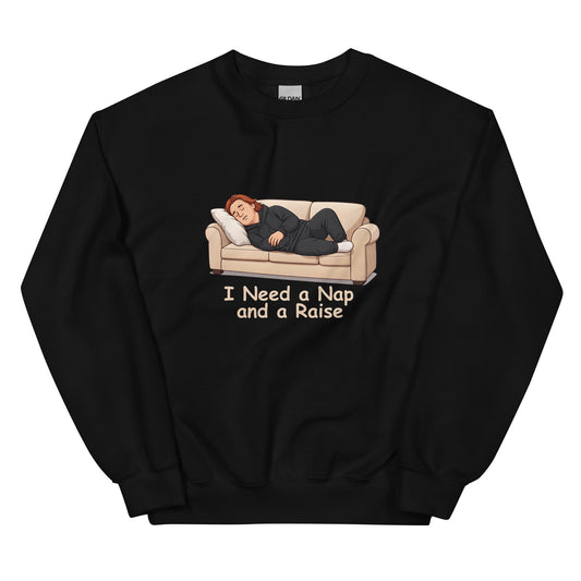 Alcyone213k Lewis Capaldi Unisex Sweatshirt - I Need A Nap - Funny Quotes Black