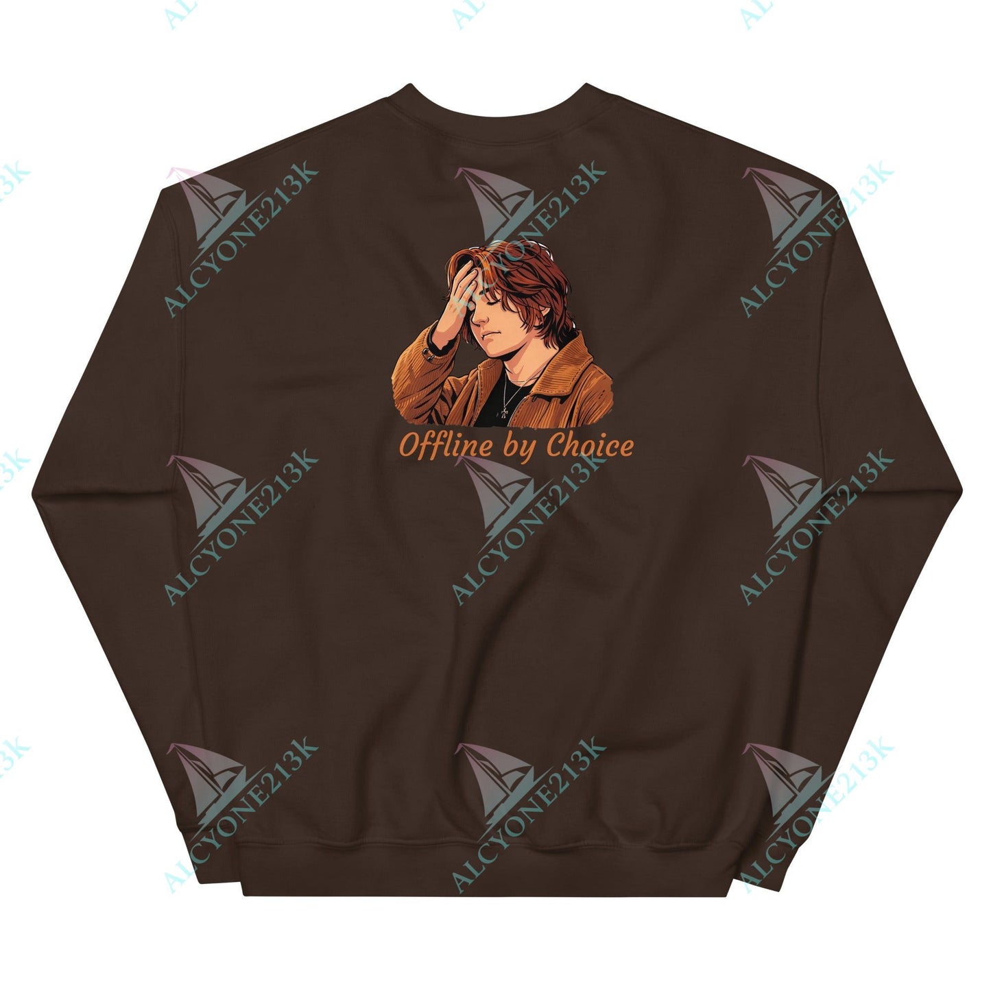 Alcyone213k Lewis Capaldi Unisex Sweatshirt - Offline By Choice - Funny Quotes