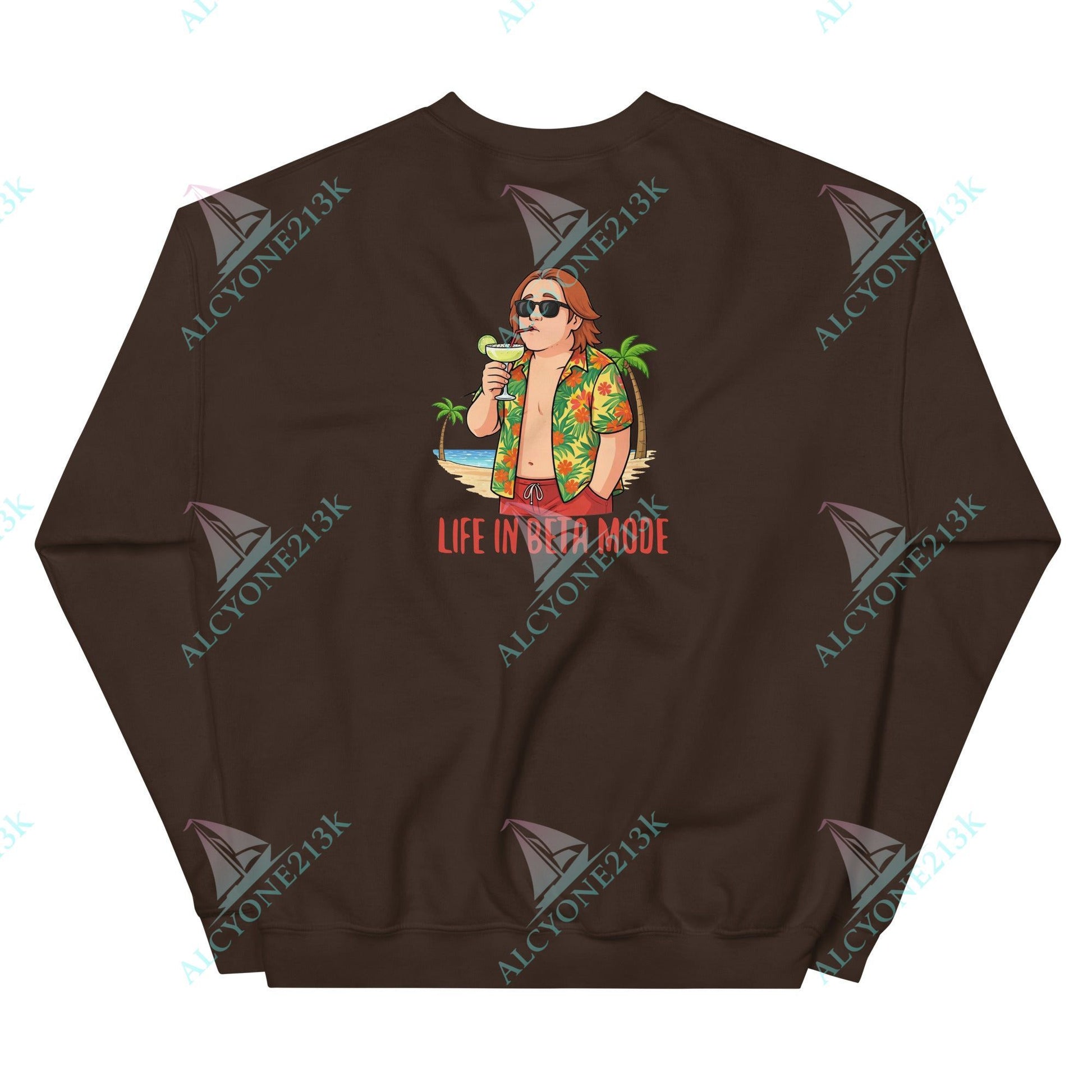 Alcyone213k Lewis Capaldi Unisex Sweatshirt - Life In Beta Mode - Funny Quotes