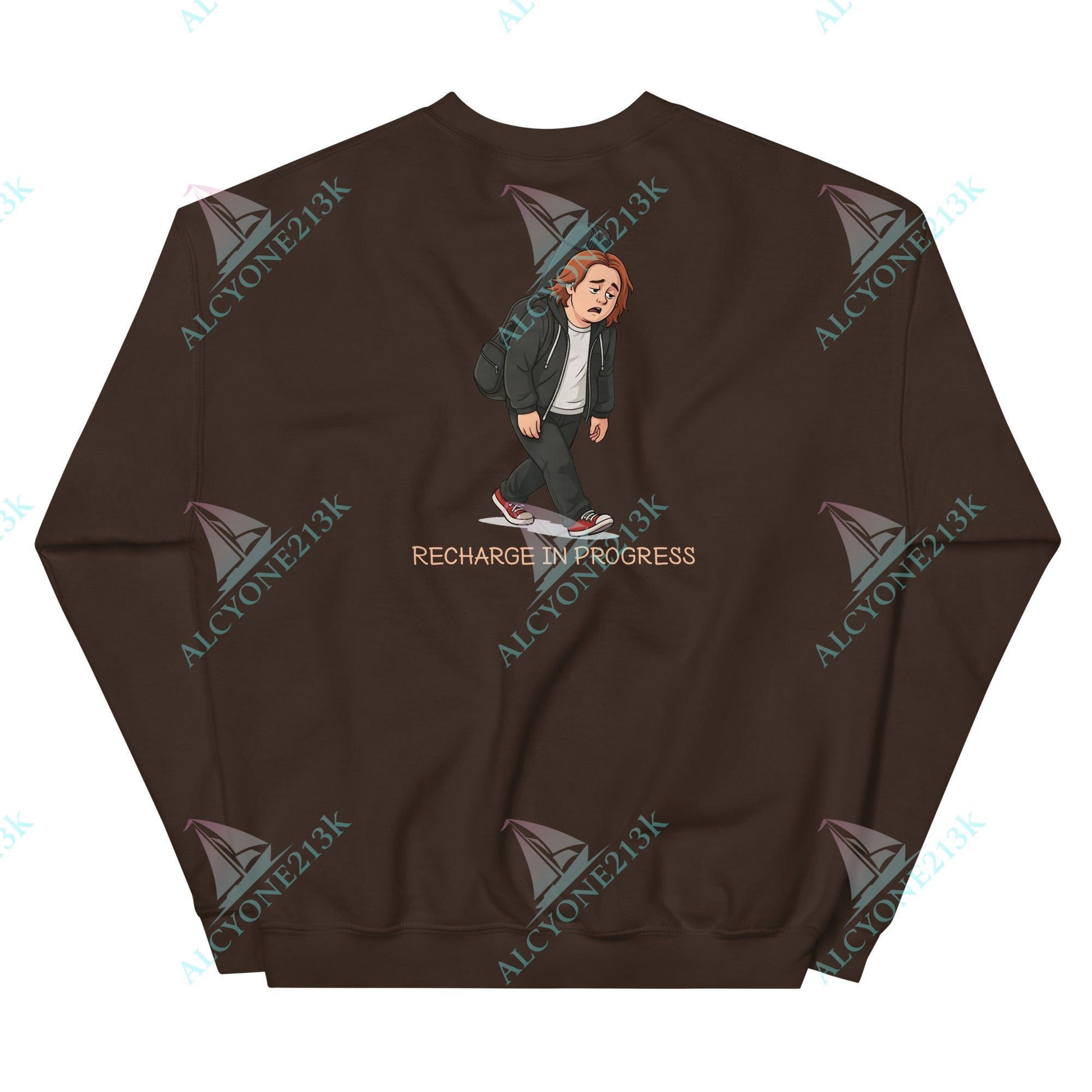 Alcyone213k Lewis Capaldi Unisex Sweatshirt - Recharge In Progress - Funny Quotes