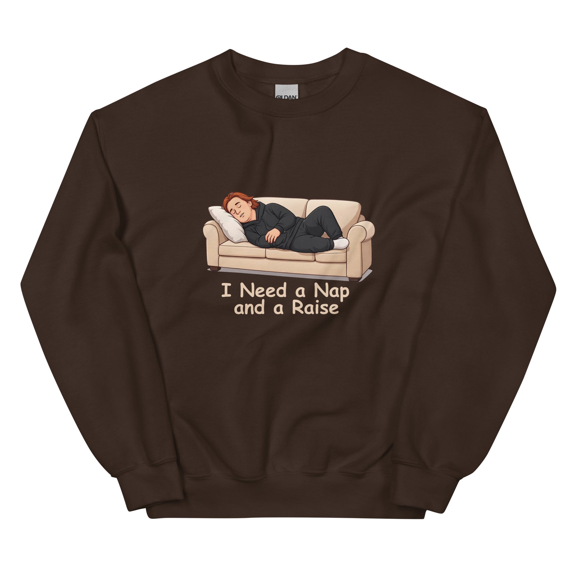Alcyone213k Lewis Capaldi Unisex Sweatshirt - I Need A Nap - Funny Quotes Dark Chocolate