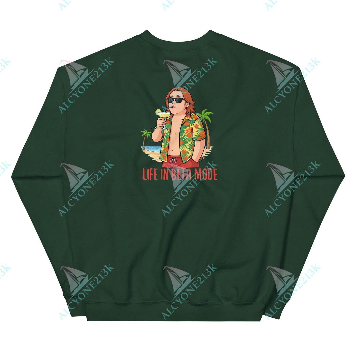 Alcyone213k Lewis Capaldi Unisex Sweatshirt - Life In Beta Mode - Funny Quotes