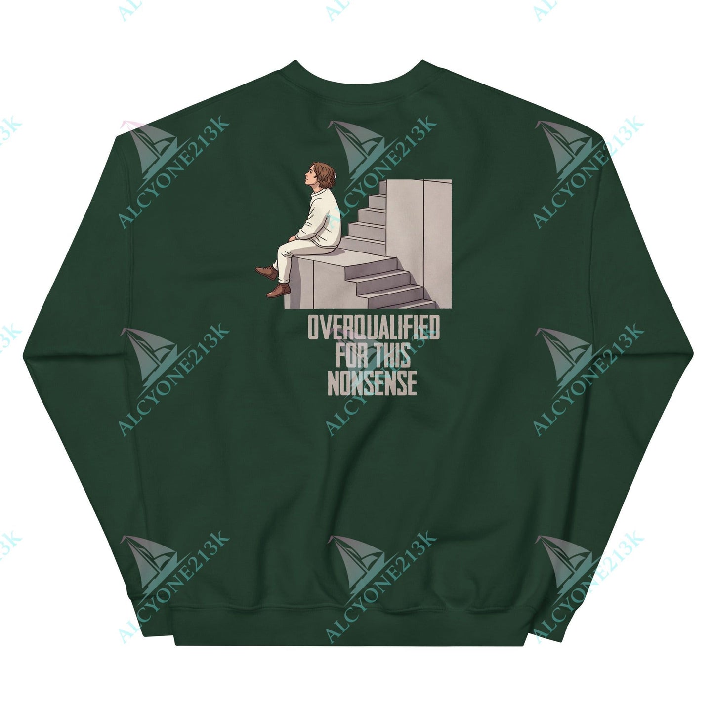 Alcyone213k Lewis Capaldi Unisex Sweatshirt - Overqualified - Funny Quotes