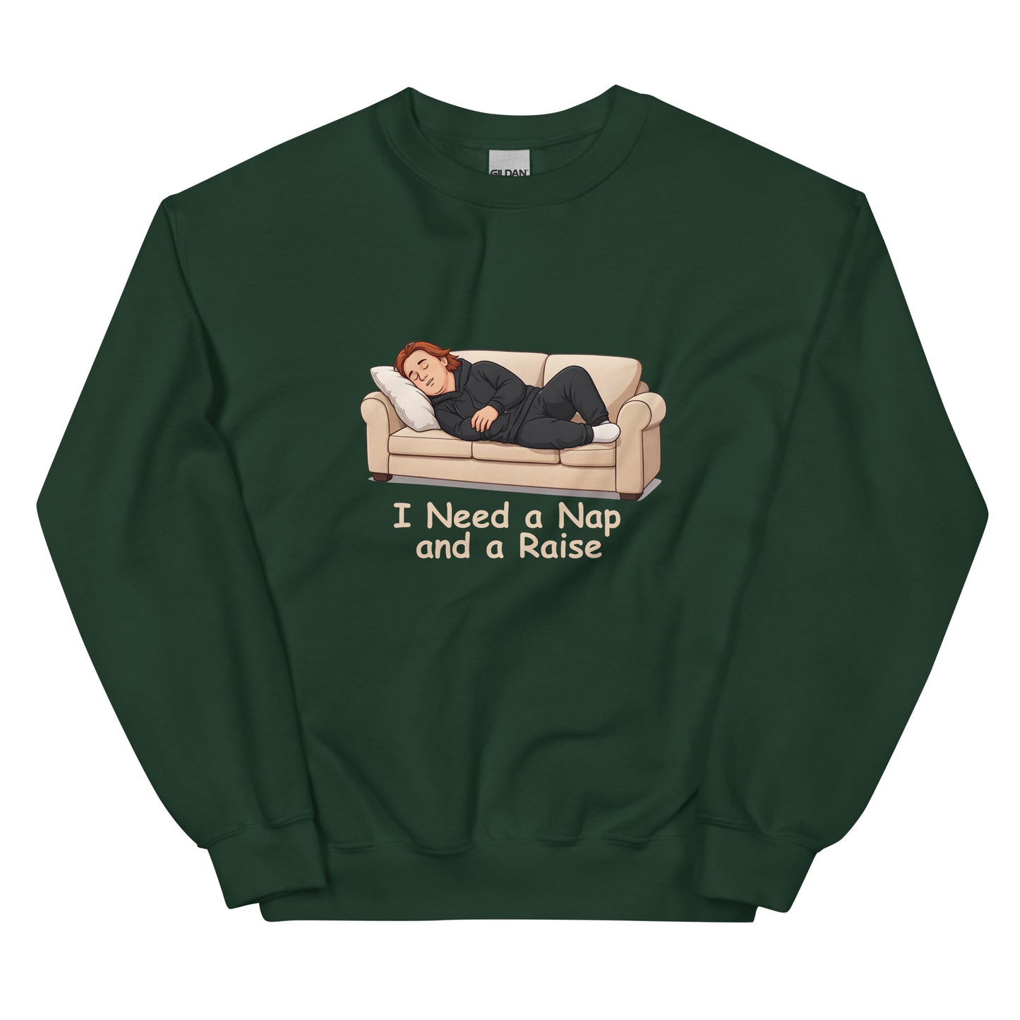 Alcyone213k Lewis Capaldi Unisex Sweatshirt - I Need A Nap - Funny Quotes Forest Green