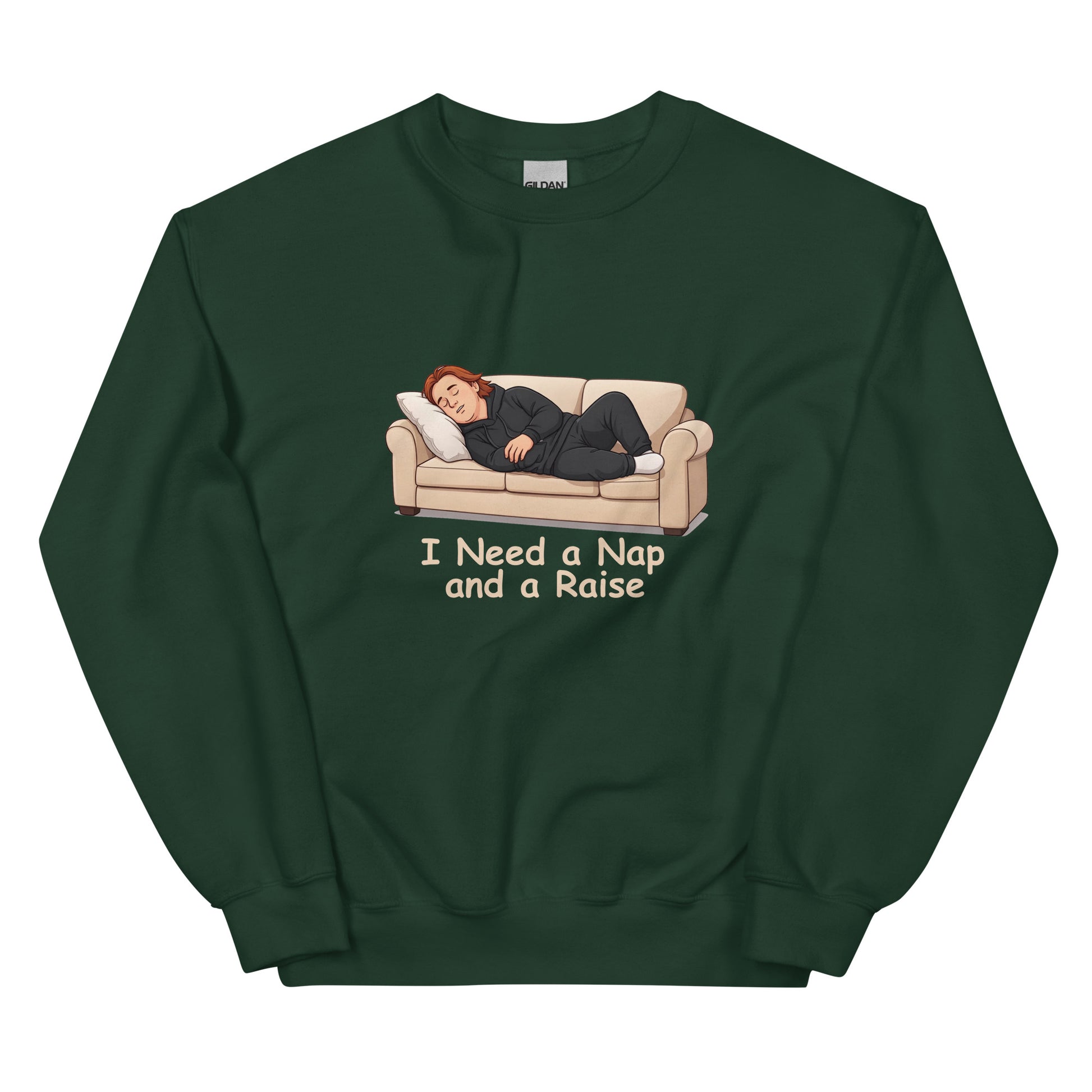 Alcyone213k Lewis Capaldi Unisex Sweatshirt - I Need A Nap - Funny Quotes Forest Green