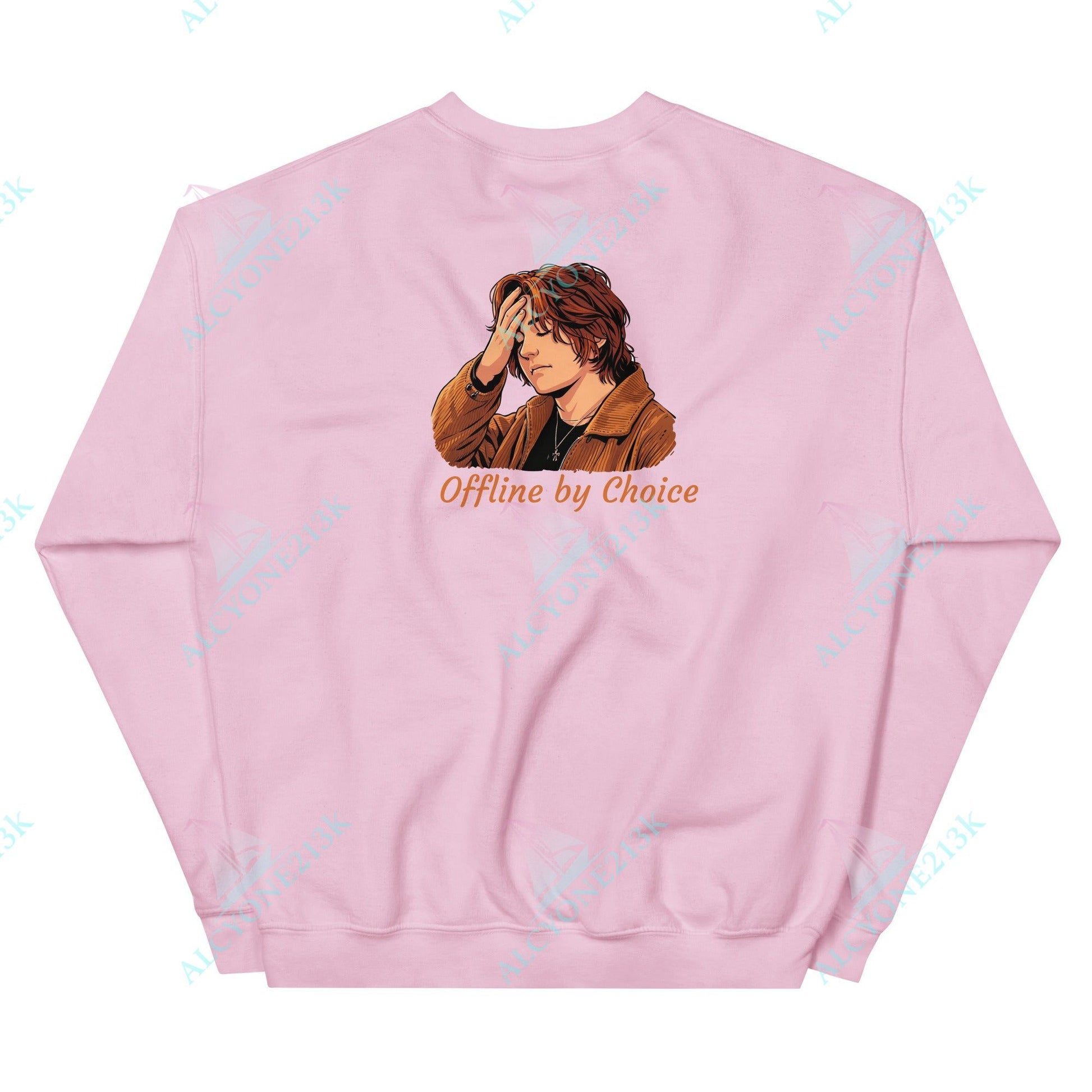 Alcyone213k Lewis Capaldi Unisex Sweatshirt - Offline By Choice - Funny Quotes