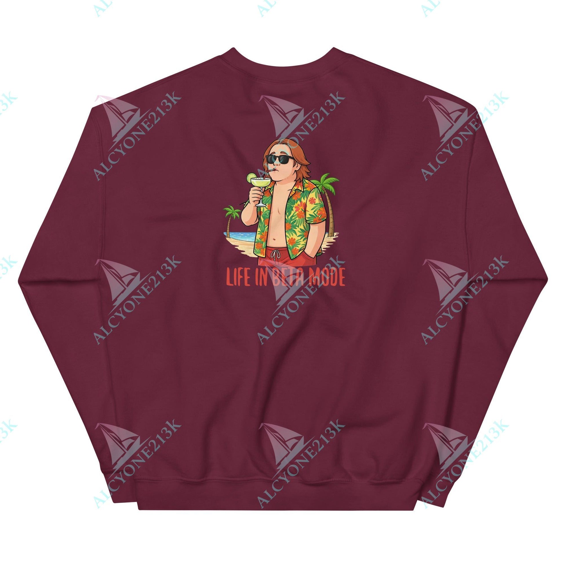 Alcyone213k Lewis Capaldi Unisex Sweatshirt - Life In Beta Mode - Funny Quotes