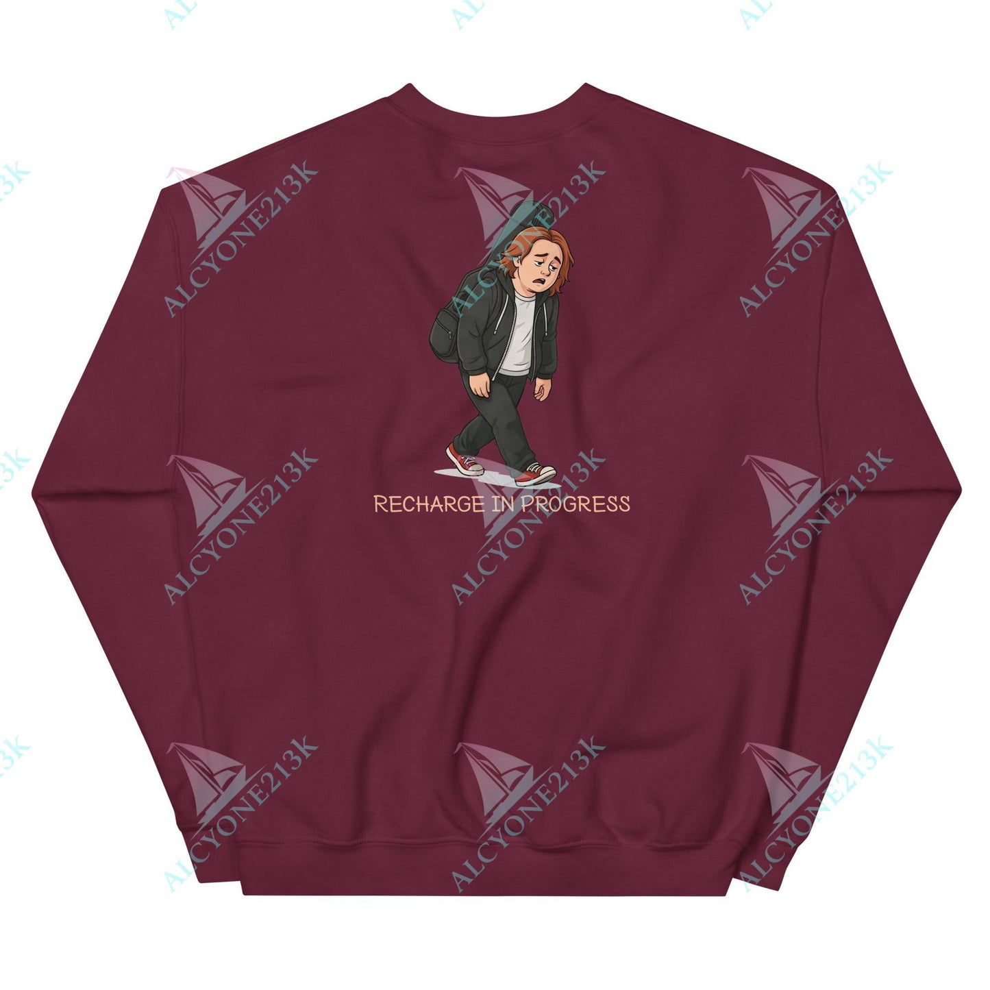 Alcyone213k Lewis Capaldi Unisex Sweatshirt - Recharge In Progress - Funny Quotes