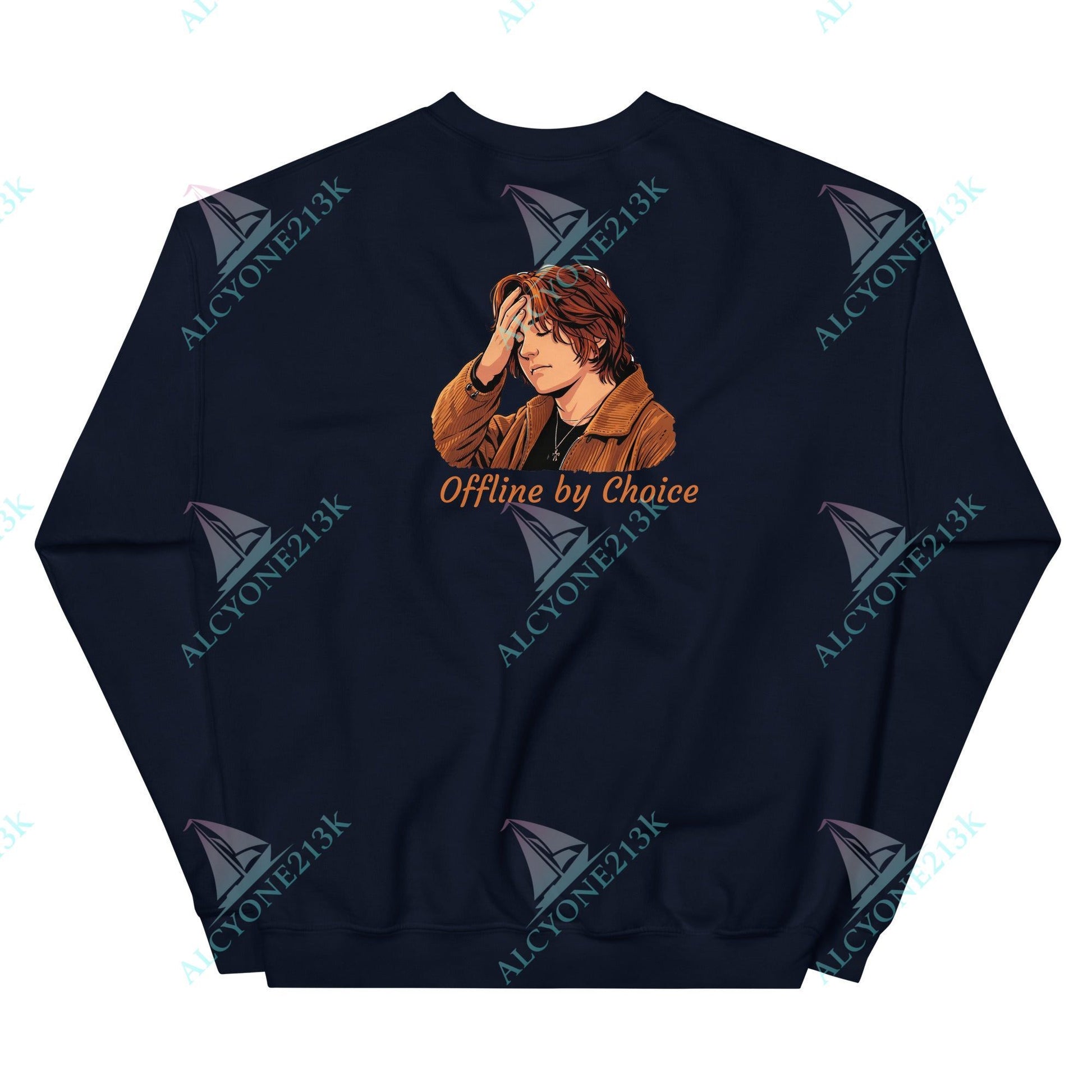 Alcyone213k Lewis Capaldi Unisex Sweatshirt - Offline By Choice - Funny Quotes