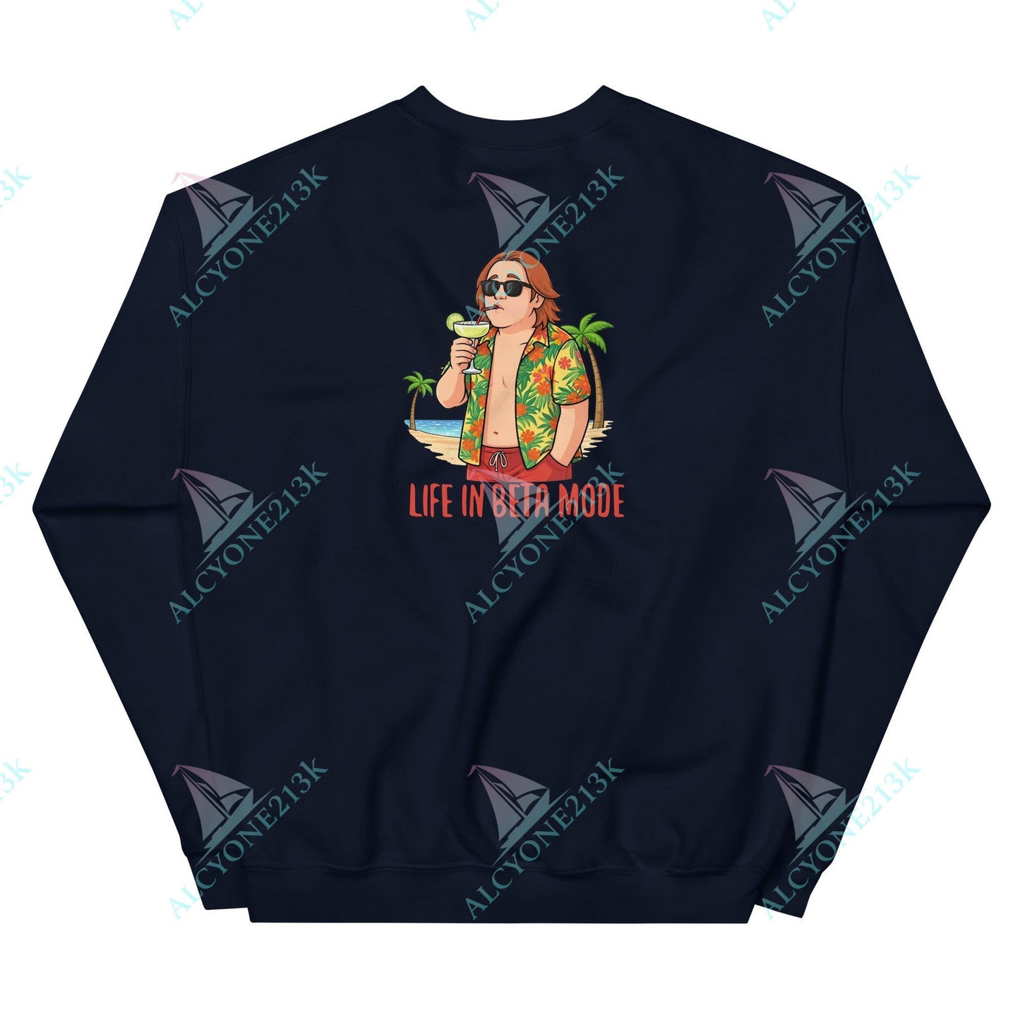 Alcyone213k Lewis Capaldi Unisex Sweatshirt - Life In Beta Mode - Funny Quotes