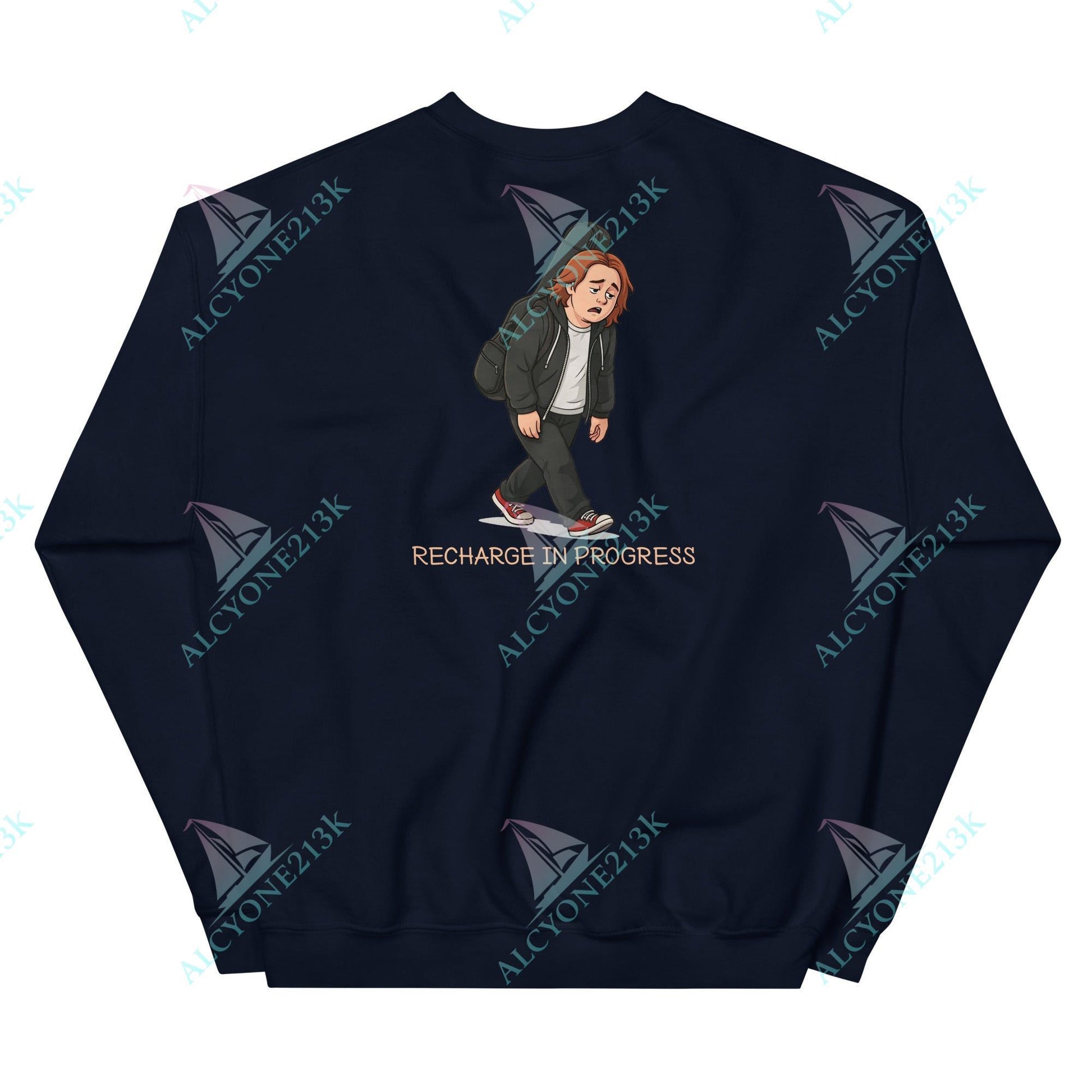 Alcyone213k Lewis Capaldi Unisex Sweatshirt - Recharge In Progress - Funny Quotes