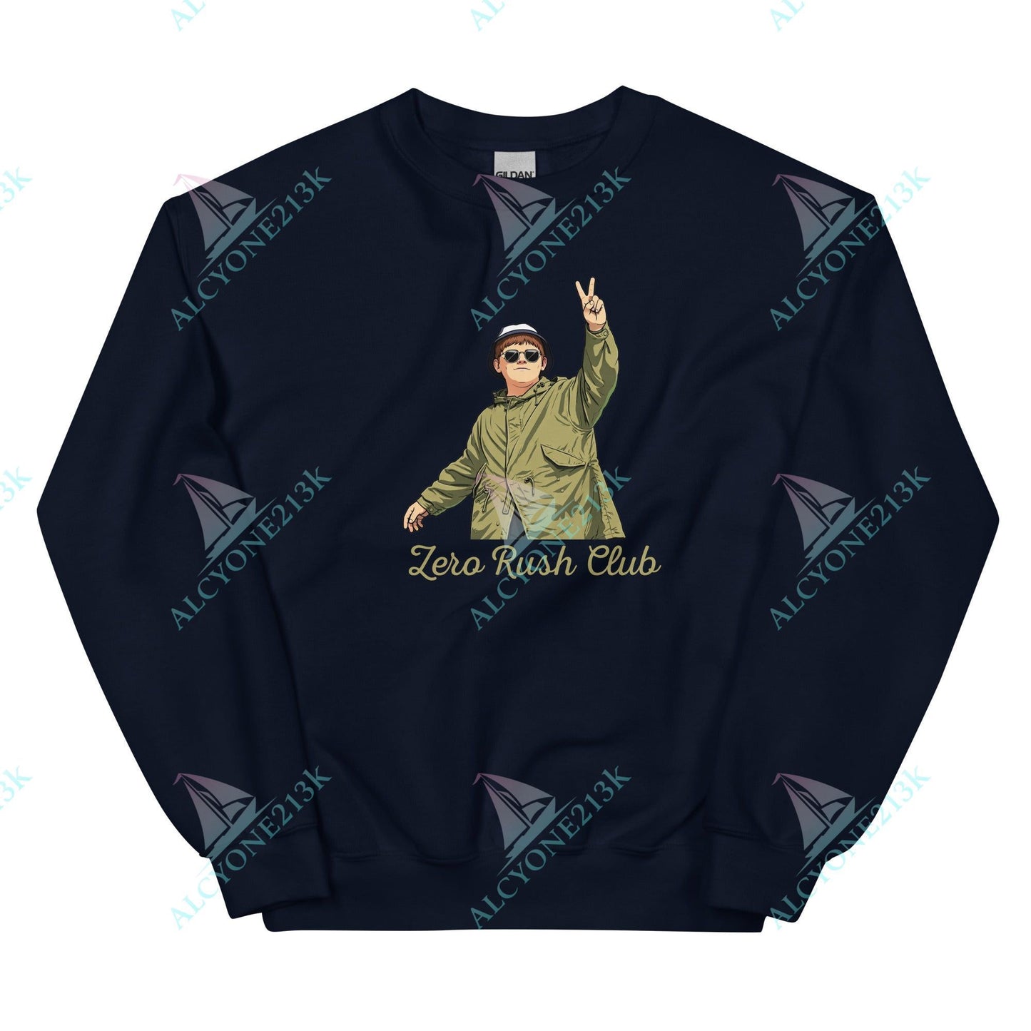 Alcyone213k Lewis Capaldi Unisex Sweatshirt - Rush Club - Funny Quotes Navy