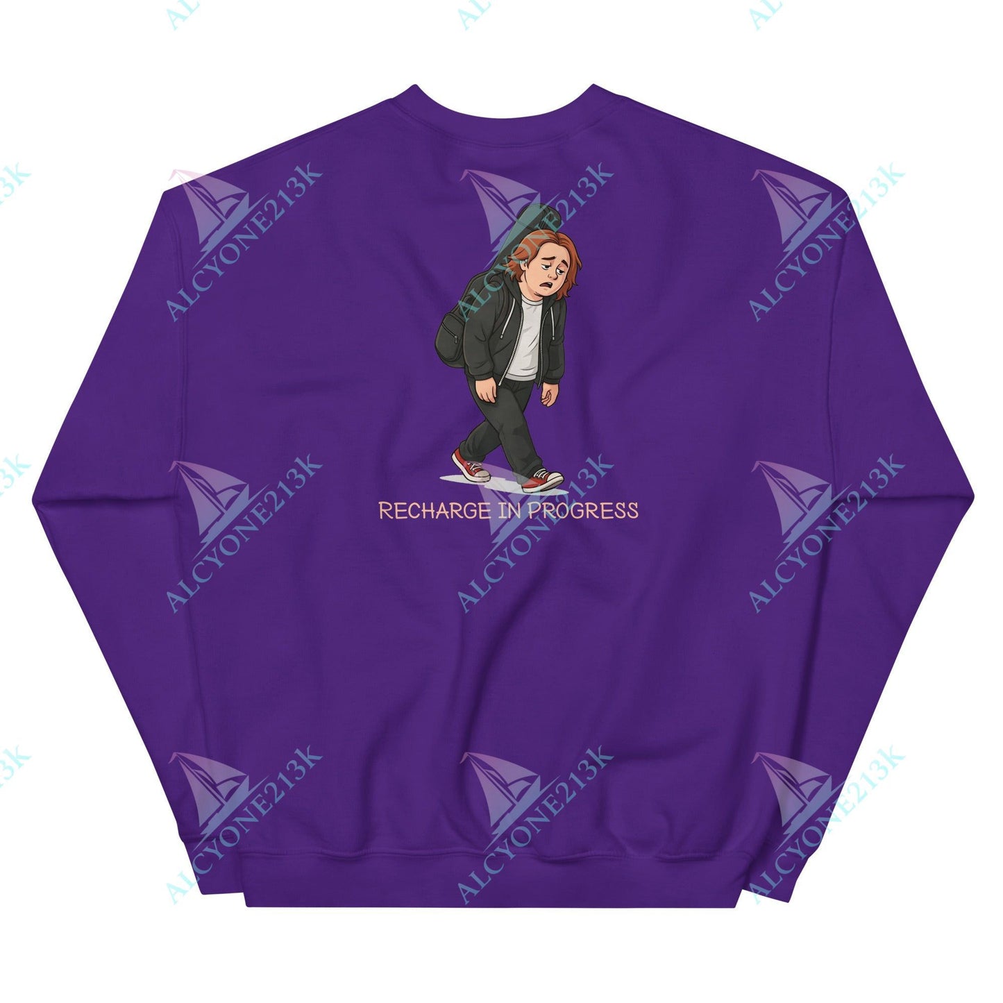 Alcyone213k Lewis Capaldi Unisex Sweatshirt - Recharge In Progress - Funny Quotes