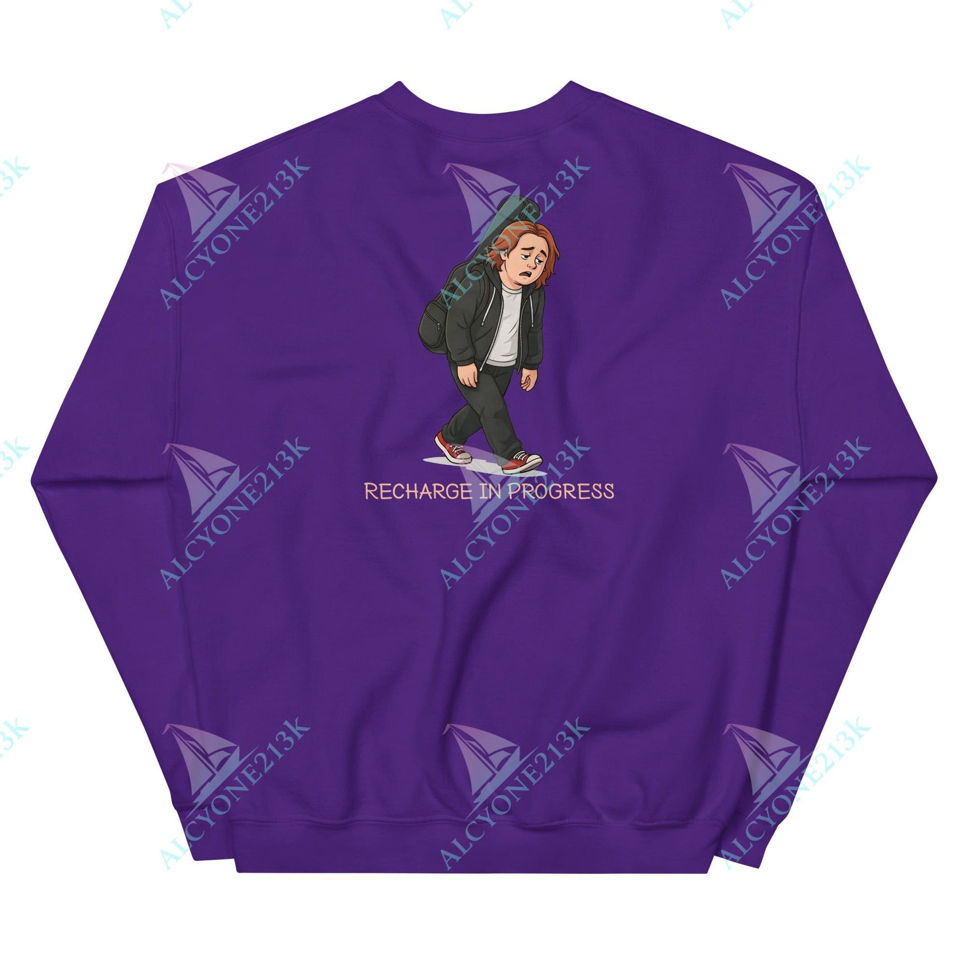 Alcyone213k Lewis Capaldi Unisex Sweatshirt - Recharge In Progress - Funny Quotes