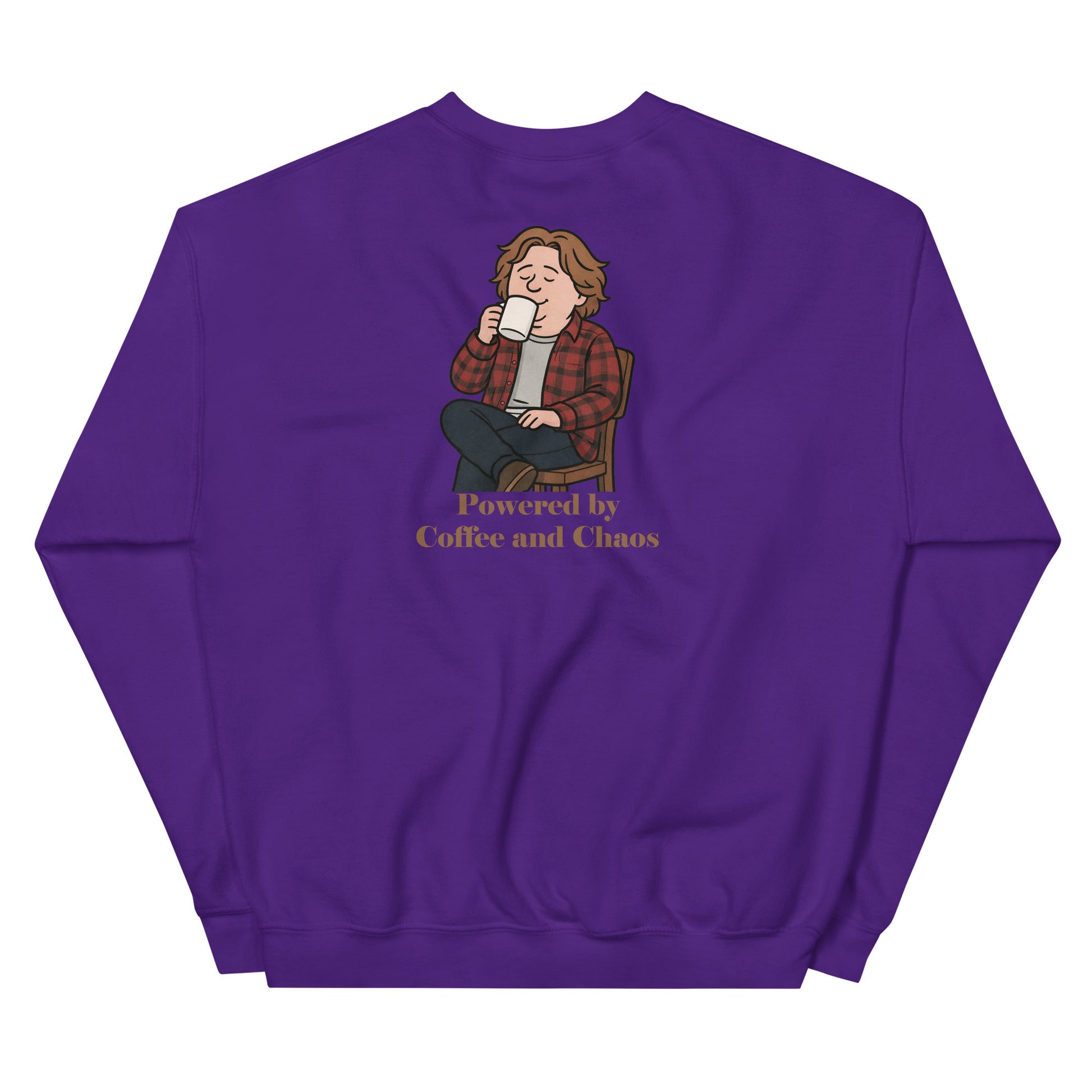 Alcyone213k Lewis Capaldi Unisex Sweatshirt - Powered By Coffee And Chaos - Funny Quotes