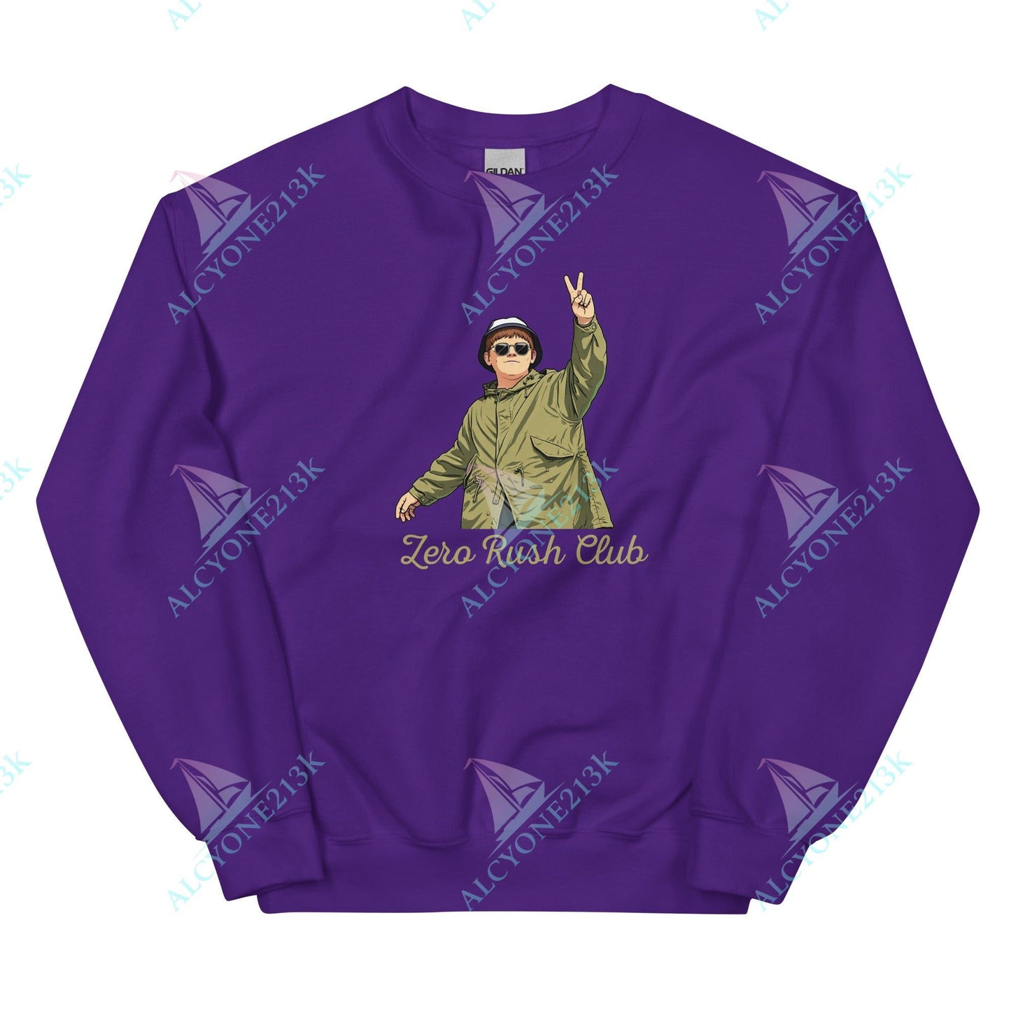 Alcyone213k Lewis Capaldi Unisex Sweatshirt - Rush Club - Funny Quotes Purple