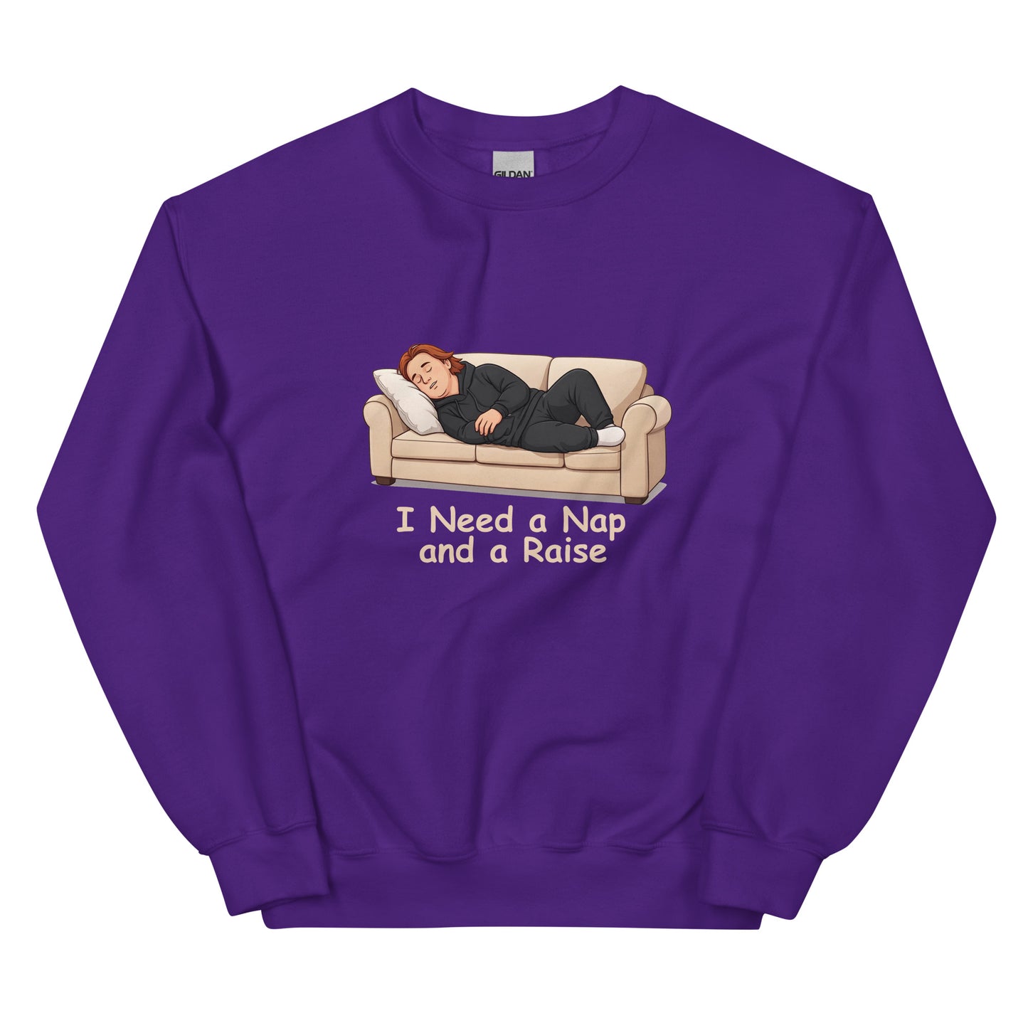 Alcyone213k Lewis Capaldi Unisex Sweatshirt - I Need A Nap - Funny Quotes Purple