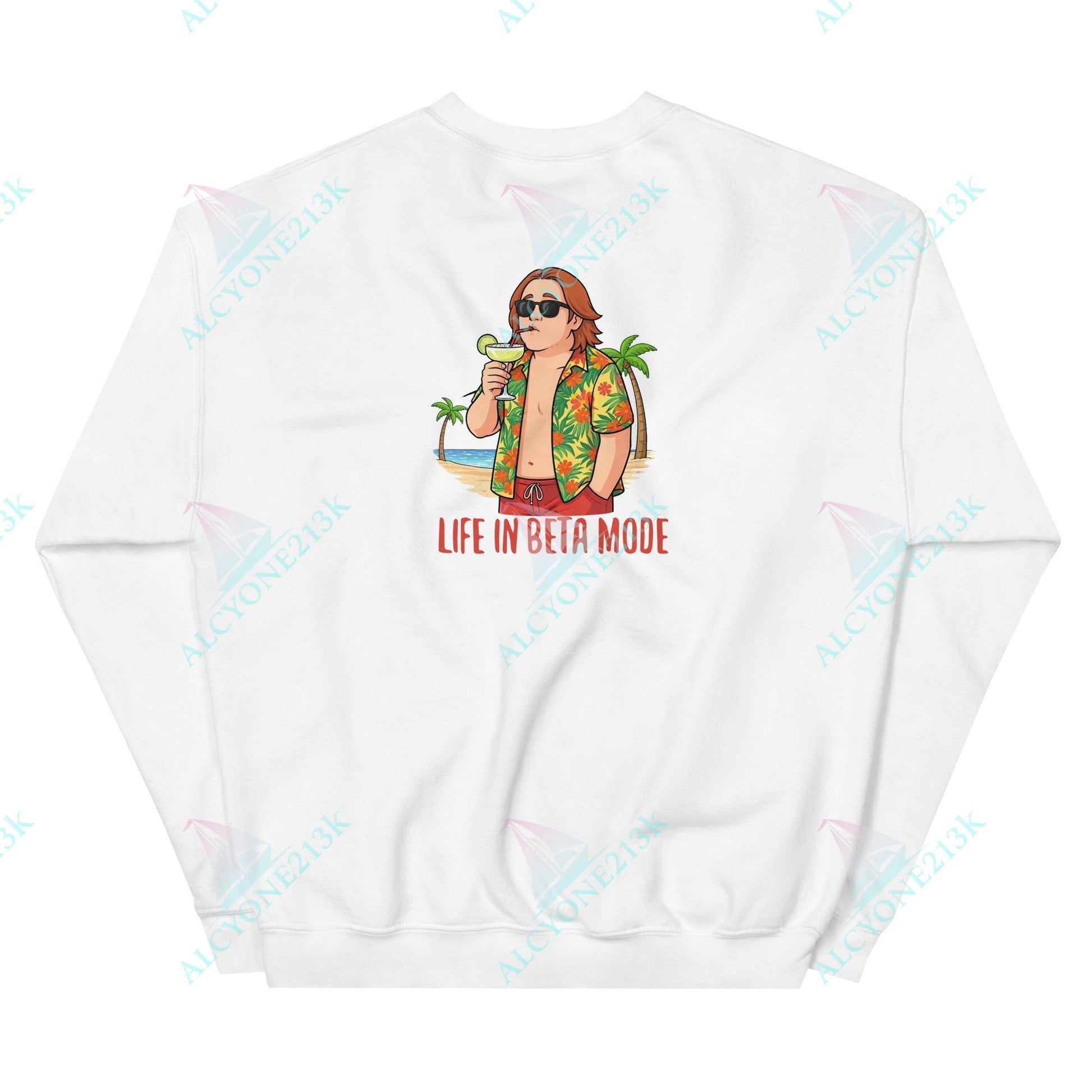 Alcyone213k Lewis Capaldi Unisex Sweatshirt - Life In Beta Mode - Funny Quotes