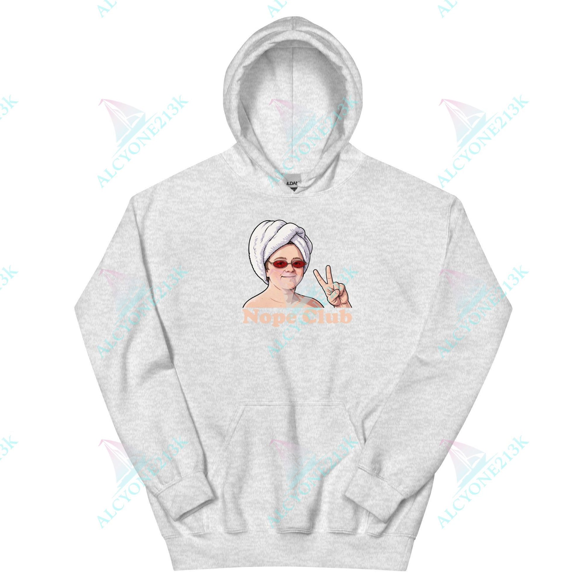 Alcyone213k Lewis Capaldi Unisex Hoodie - Nope Club - Funny Quotes Ash